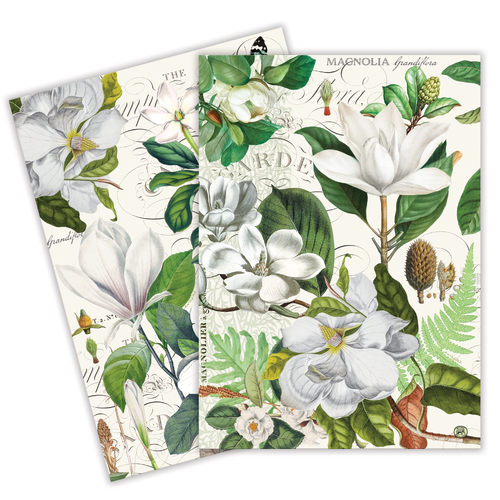 *Teatowels (Set of 2) Magnolia Petals Michel Design Works