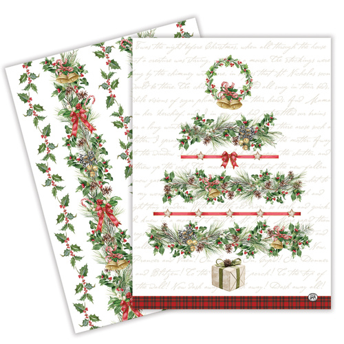 *Teatowels (Set of 2) Holiday Garland Michel Design Works